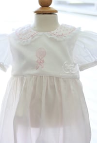 Image 8 of 12mo Pink Satin Batiste Balloon Bubble 