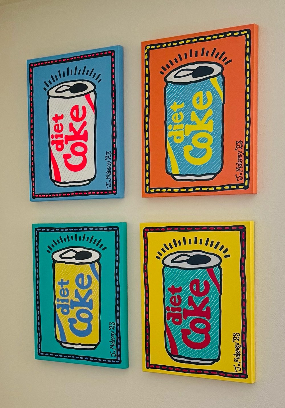 Original 1980s Diet Coke Can Paintings!