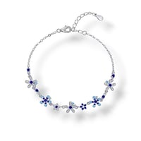 Image 1 of Blue Floral Bracelet 