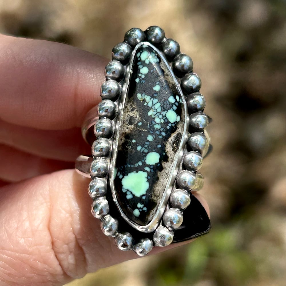 Image of Seven Dwarfs Variscite Handmade Sterling Silver Ring