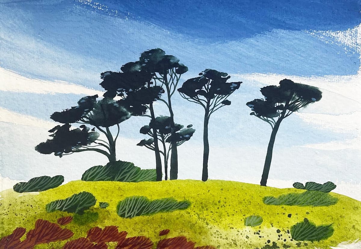 *NEW PRINT* 'Pine Trees, Dorset'