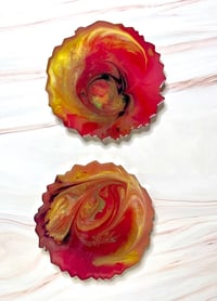 Image 1 of Molten Grace Resin Coaster Duo 🔥✨