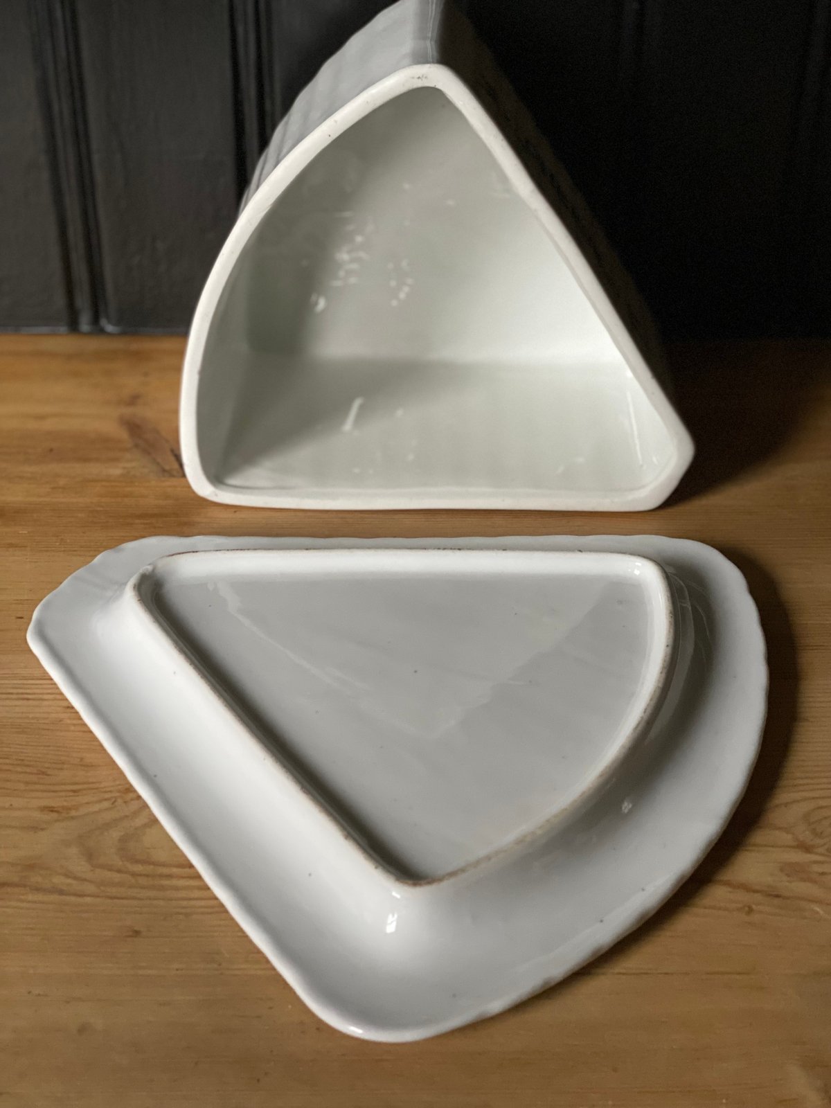 Image of Large ironstone butter dish