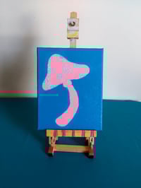 Image 2 of Pink & Blue Mushroom