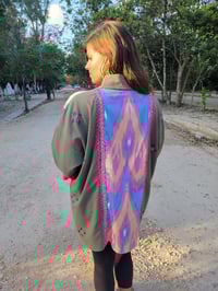 Image 2 of Green Ikat Kimono