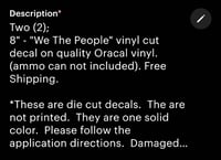 Image 3 of We The People vinyl decal