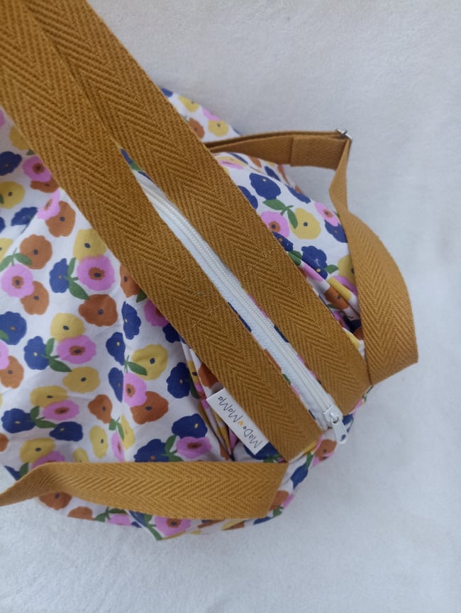 Bolsa Mary Flores Mostaza