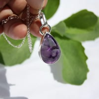 Image 2 of Amethyst Window Pendant Necklace