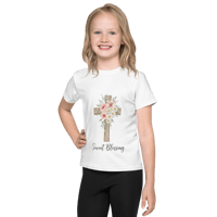 Image 2 of Kids girl crew neck t-shirt (Sweet Blessings)