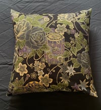Image 3 of Japanese Black Floral Pillow cases (PAIR)