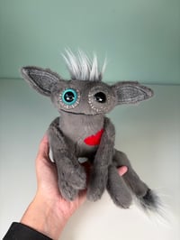 Image 3 of Happy Weighted Monster w/ Tail -  Gray