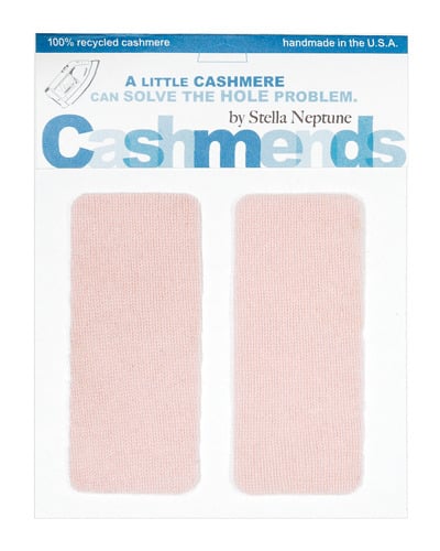 Image of Iron-On Cashmere Elbow Patches - Baby Pink