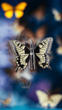 Image 1 of Bullet With Butterfly Wings Pin