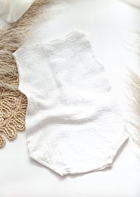 Image 3 of Baby boy bosysuit for photoshoot -12-18 months - Kian - off white