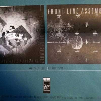 FRONT LINE ASSEMBLY-Gashed Senses & Crossfire /1989 PROMO Poster