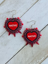 Image 1 of Native candy heart earrings