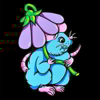 Image 2 of Flower Mouse Handpainted Woodcutout