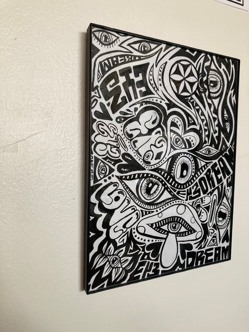 Image of “Growing Process” original ink on paper With frame 8.5 x 11 inches 