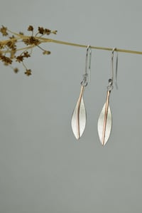 Image 1 of Silver olive leaf earrings 
