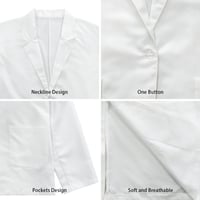 Image 3 of Women's White Kalo Print Casual Blazer