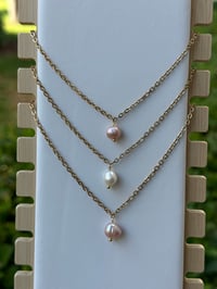 Image 1 of Dewdrop Pearl Necklace