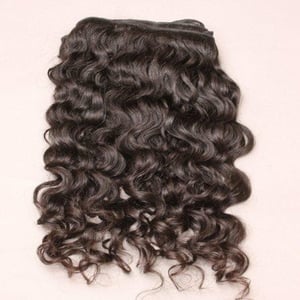 Image of Remy Machine Weft--Natural Curly Hair