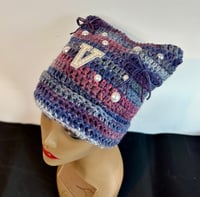 Image 2 of Cat ear beanie custom letter 