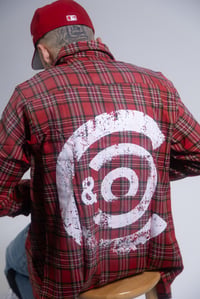 Image 4 of RED OVER-SIZED FLANEL 