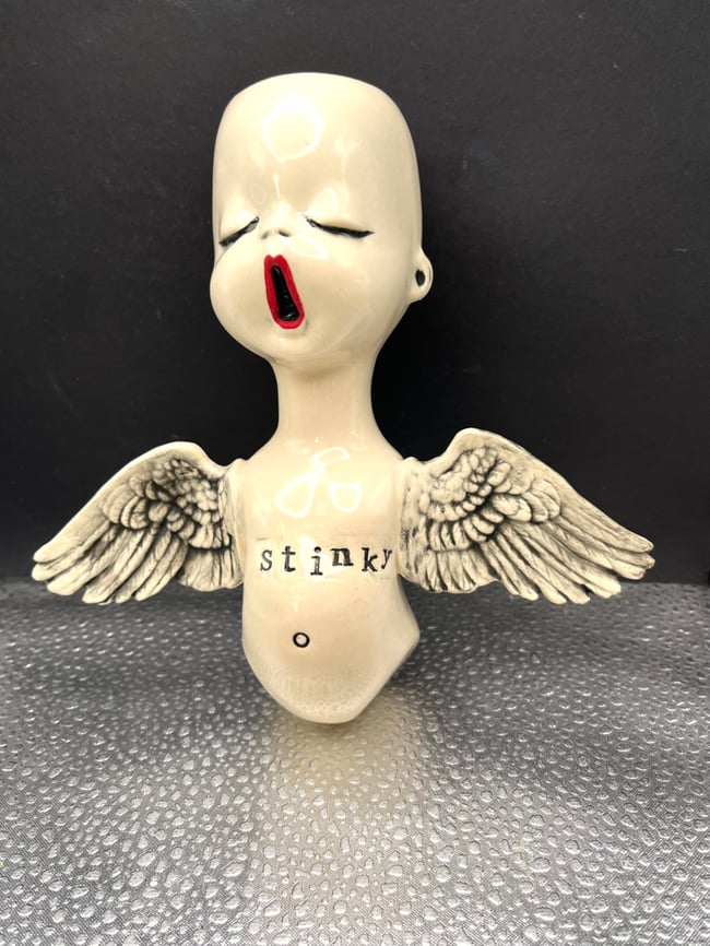 "Stinky" Angel Wall Vase