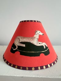 Image 3 of The Augustus - hand painted fabric lampshade, 25cm base width