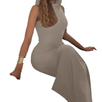 Image 1 of Hooded Sleeveless Dress lady casual