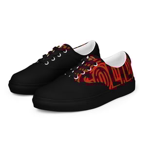 Image of Red/Black Printed Solid Sneakers