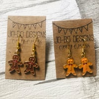 Gingerbread man earrings