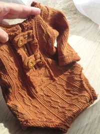 Image 3 of Baby boy bodysuit for photoshoot | Asher-1 | 0-3 months | rusty brown