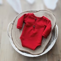 Image 1 of Newborn boys bodysuit  - red