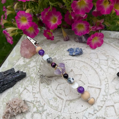 Image of amethyst cloud roach clip 