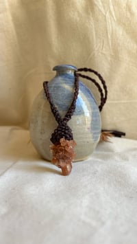 Macrame pendant with Aragonite stone 