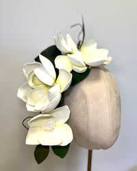 Image 1 of White magnolias headpiece. SOLD