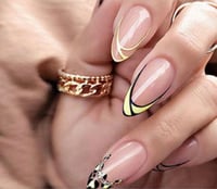 Image 2 of Nails - Shirt (Black/Yellow Tip Design)