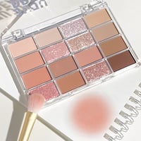 Image 3 of Love the 16-color eye shadow plate, pearlescent matte lying silkworm, brighten the low-saturated ear