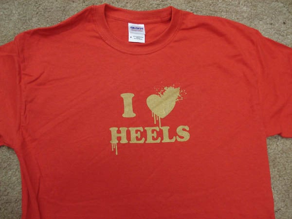I LOVE HEELS RED GOLD METTALIC INK LIMITED EDITION (Kids & Adult sizes available)