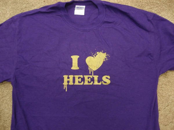 I LOVE HEELS PURPLE GOLD METTALIC INK LIMITED EDITION (Kids & Adult sizes available)