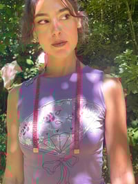 Image 2 of Tape measure necklace Fuchsia