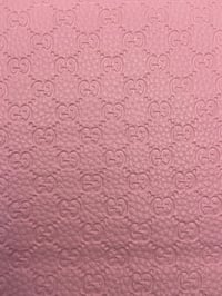 Pink Embossed Faux Leather