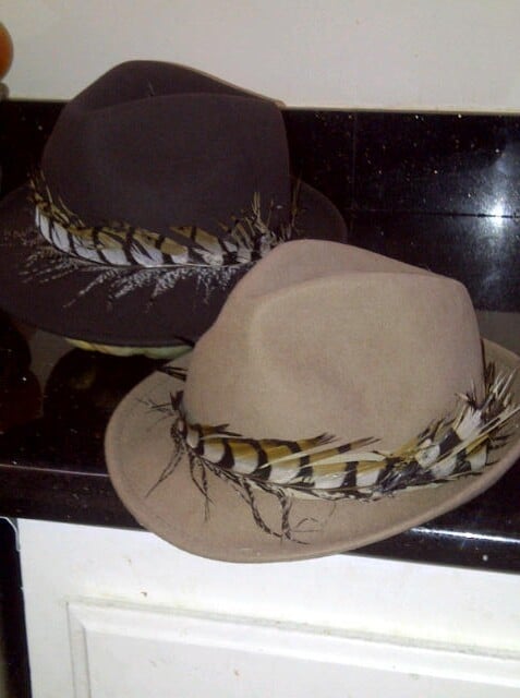 Image of Wool Fedora w/Pheasant Tail Feather