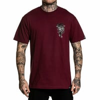 Image 3 of Akingtattoo Sullen T Shirt Burgundy 