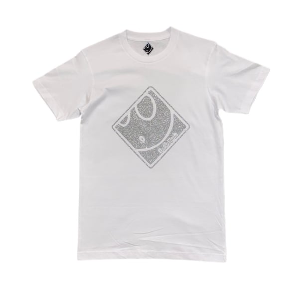 Image of Ghost Tee in White/Silver Glitter