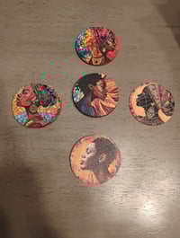 Image 2 of 6 Piece Tribal Cup Coasters