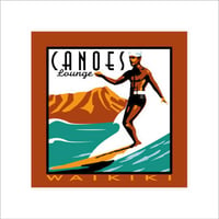 "CANOES LOUNGE" Serigraph