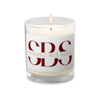 Strong But Soft: Glass jar soy wax candle